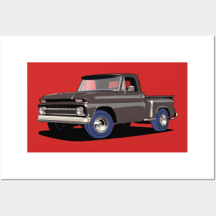 Chevrolet C10 in Black Posters and Art